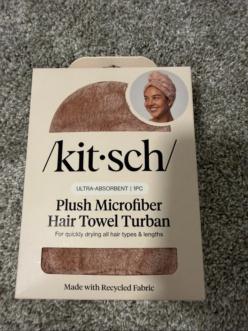 Kitsch Plush Microfiber Hair Towel Turban - Blush Pink - Picture 1 of 4